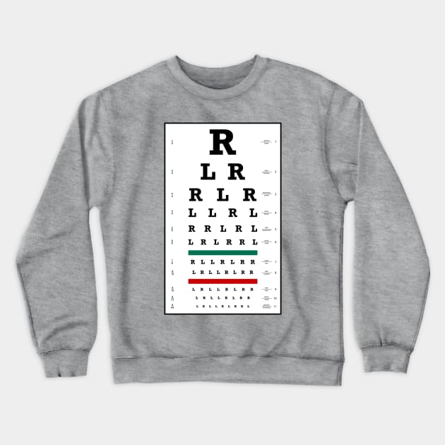 Drummers Eye Chart Crewneck Sweatshirt by hobrath